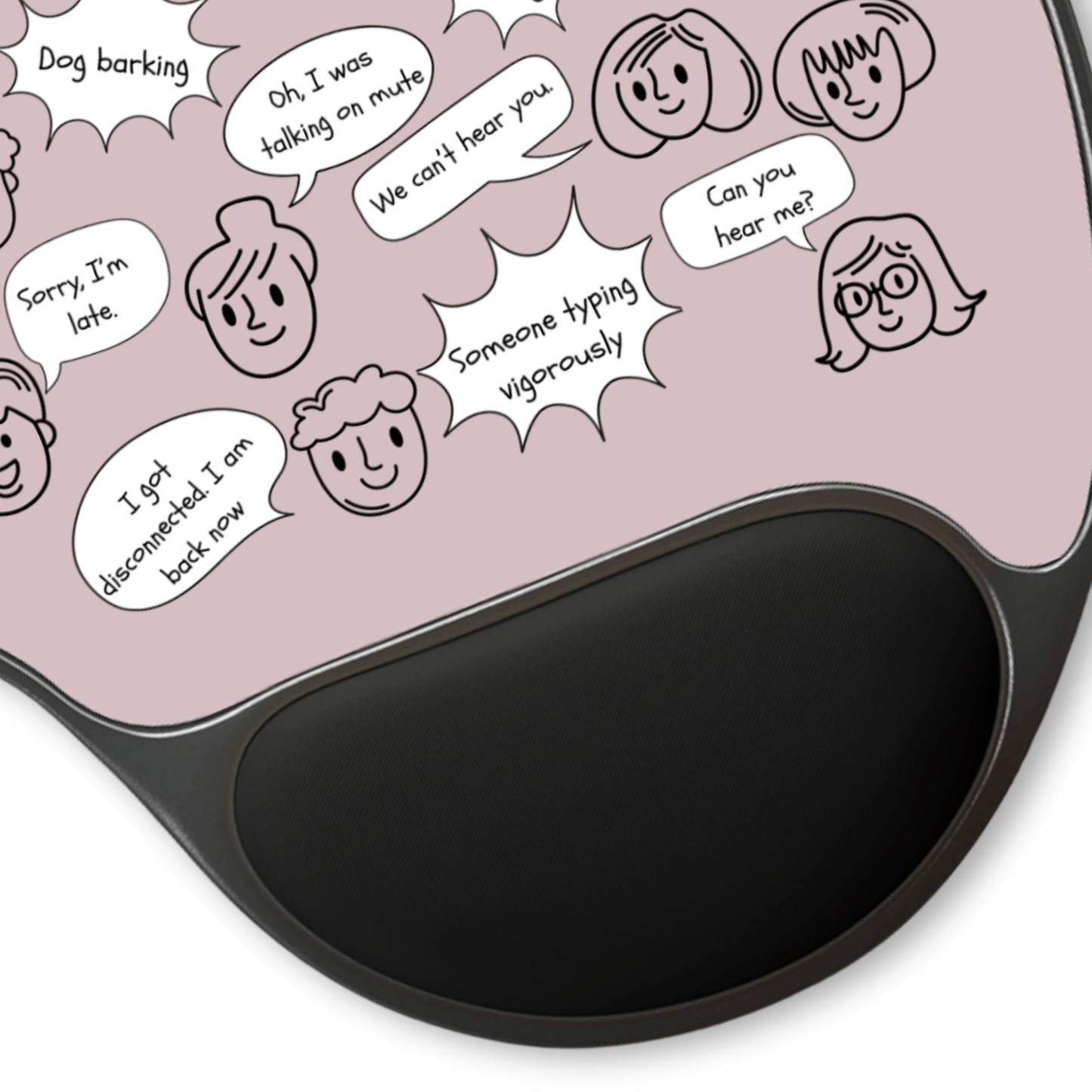 Funny Mouse Pad with Wrist Rest, Cute Office Decor, Work Desk Accessory, Gifts for Coworkers, Quirky Gaming Setup