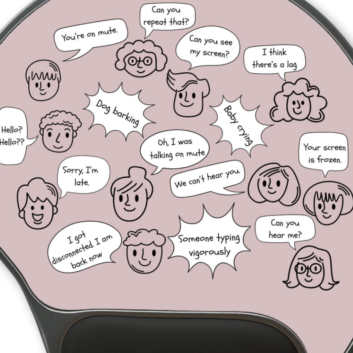 Funny Mouse Pad with Wrist Rest, Cute Office Decor, Work Desk Accessory, Gifts for Coworkers, Quirky Gaming Setup