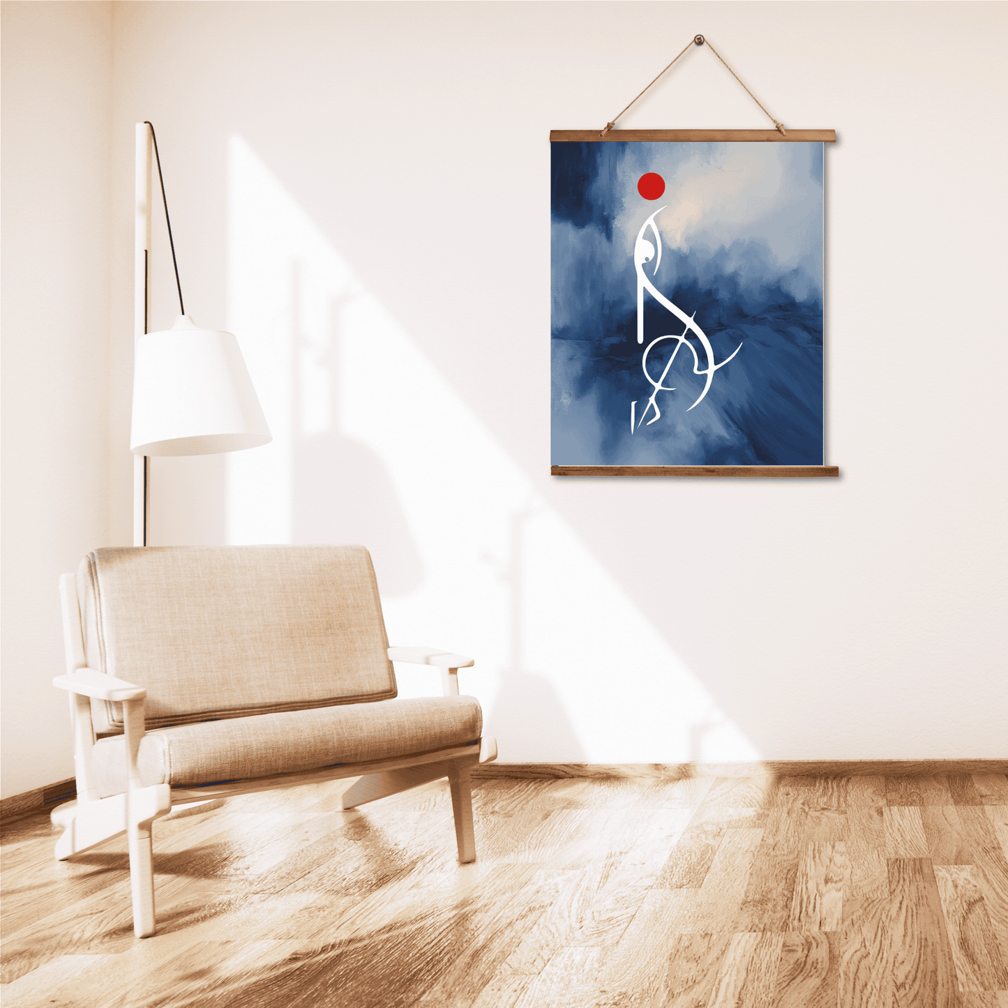 Ma Durga Wood Topped Wall Tapestry - Bohemian Home Decor, Unique Wall Art, Gift for Art Lovers, Aesthetic Room Decoration