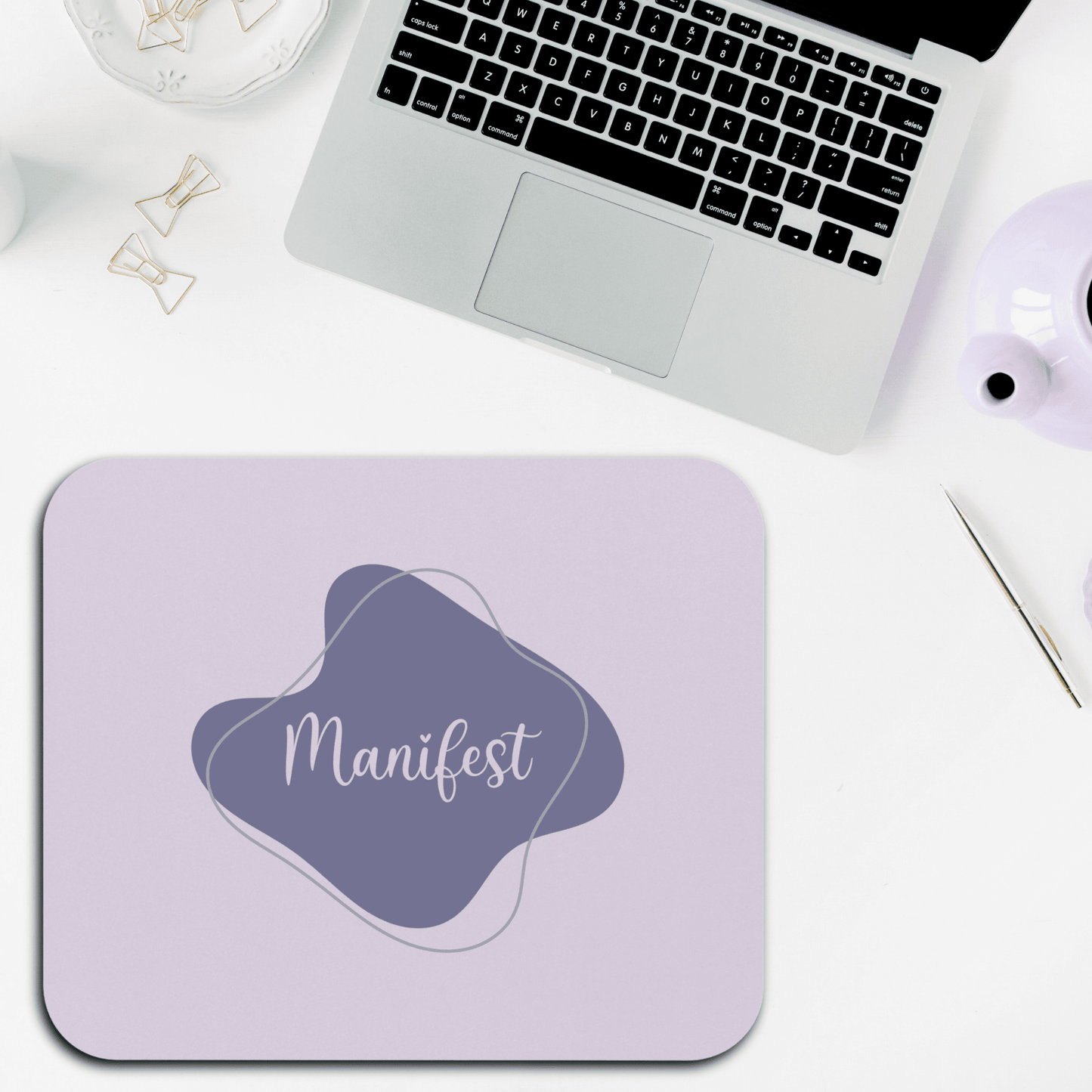 Manifest Mouse Pad - Stylish Desk Accessory, Gift for Students, Home Office Decor, Inspirational Workspace, Positive Energy