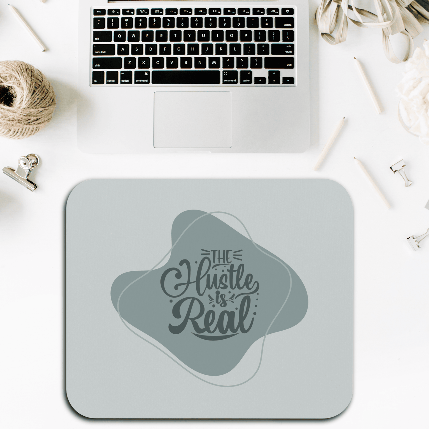 Stylish Hustle Mouse Pad | Motivational Desk Accessory, Office Gift, Work from Home Decor, Unique Gift for Entrepreneurs