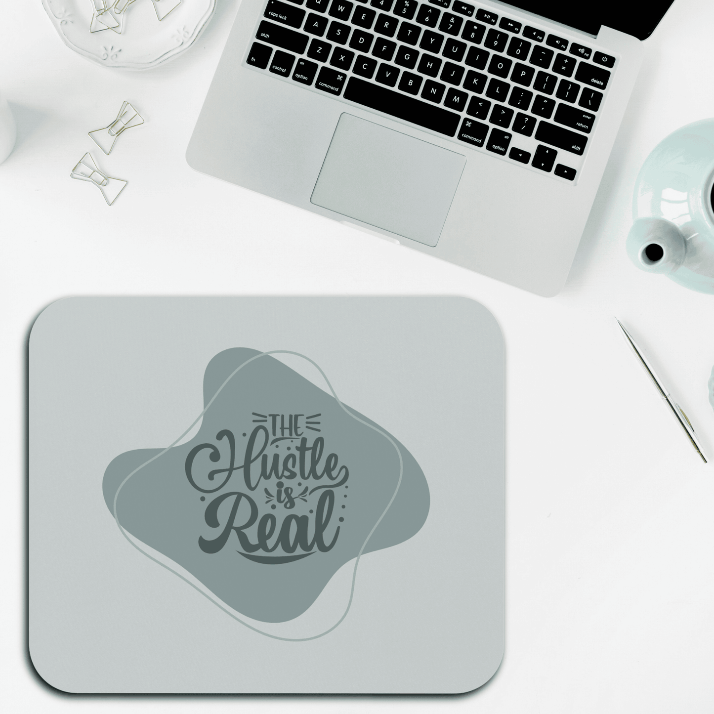 Stylish Hustle Mouse Pad | Motivational Desk Accessory, Office Gift, Work from Home Decor, Unique Gift for Entrepreneurs