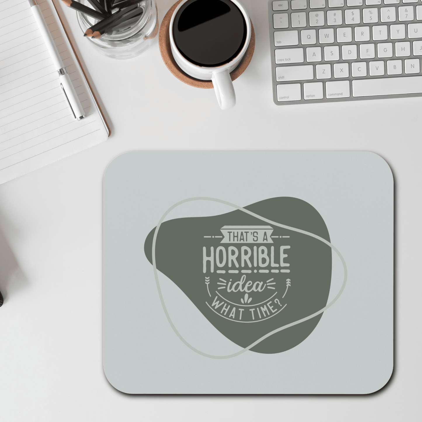 Funny Office Mouse Pad - Quirky Gift for Entrepreneurs, Humor Desk Accessory, Work From Home Essential, Inspirational Office Decor