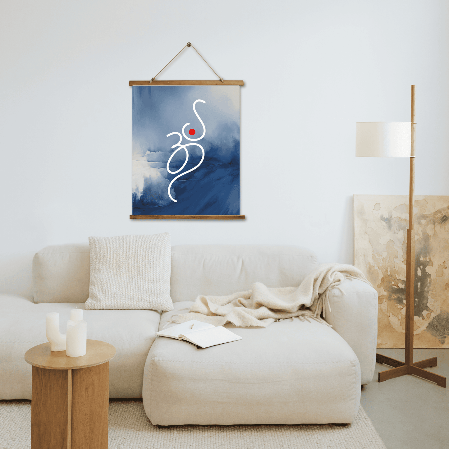 Om Sign Art Print, Decorative Wall Hanging, Boho Decor, Abstract Tapestry, Home Wall Art, Minimalist Gift Idea
