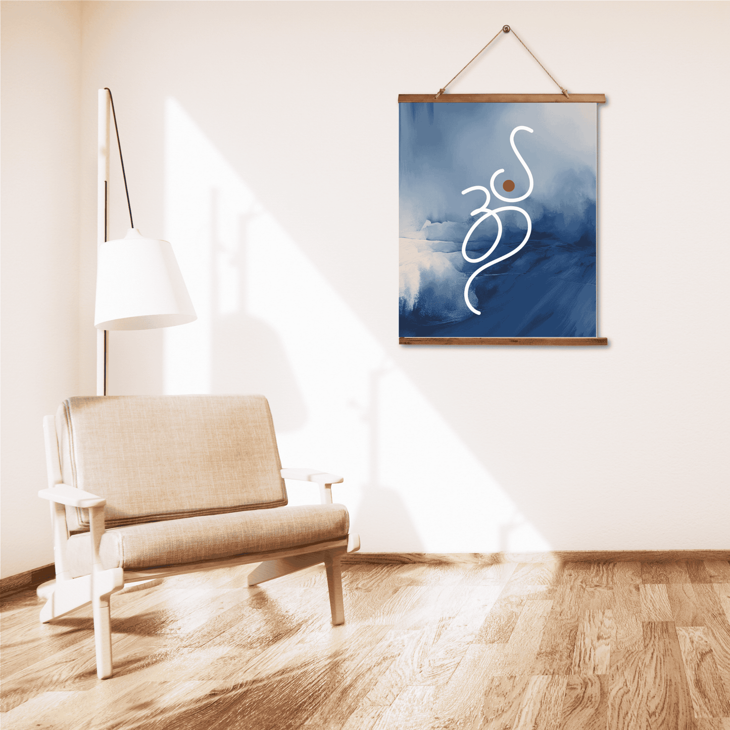 Om Sign Art Print, Decorative Wall Hanging, Boho Decor, Abstract Tapestry, Home Wall Art, Minimalist Gift Idea