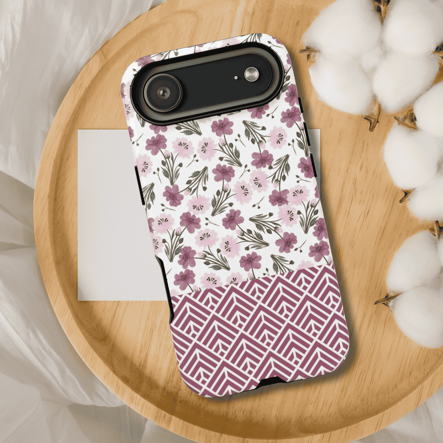 iPhone 17 Air Case, iPhone 17 Pro Max Case, Matt & Glossy Finish, Boho Floral