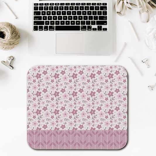 Floral Mouse Pad - Cute Desk Accessory, Office Decor, Gift for Her, Flower Pattern, Computer Mat