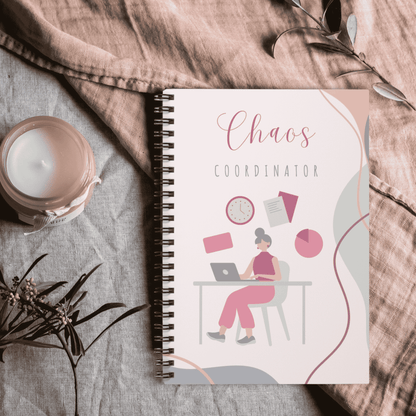 Chaos Coordinator Spiral Notebook - Perfect for Organizing, Gift for Managers, Students, Planners, Journals, Work and School