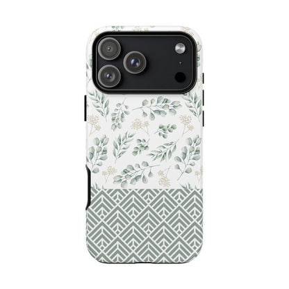 Sage Eucalyptus Floral Phone Case - iPhone 17 / 17 Air / 17 Pro Max, Samsung Galaxy S26, Google Pixel | Matte & Glossy
