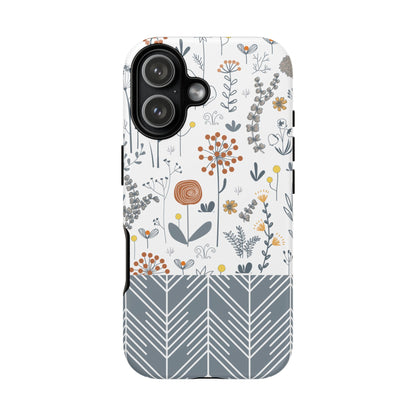 iPhone 17, iPhone 17 Air, iPhone 17 Pro Max Case, Matt & Glossy Finish, Boho Floral