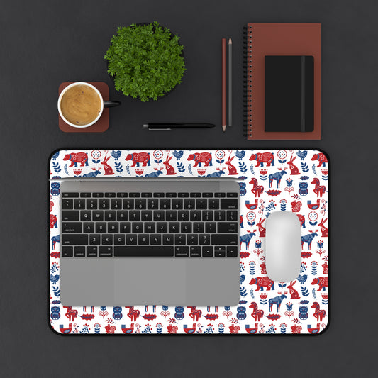 Scandinavian Inspired Design Forest Scene Desk Mat, Boho Desk Accessories, Nature Lover Gift, Home Office Decor, Wildlife Theme