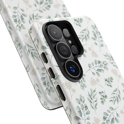 Sage Eucalyptus Floral Phone Case - iPhone 17 / 17 Air / 17 Pro Max, Samsung Galaxy S26, Google Pixel | Matte & Glossy