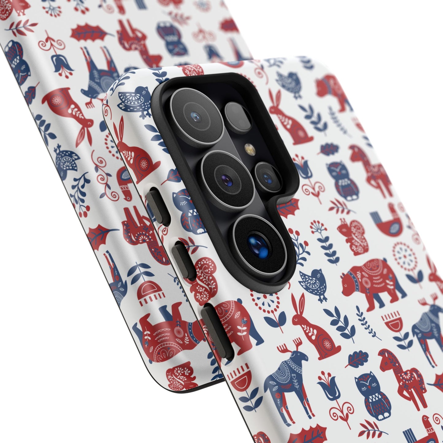 Scandinavian Animal Folk Art Phone Case - iPhone 17 / 17 Air / 17 Pro Max, Samsung Galaxy S26, Google Pixel | Matte & Glossy