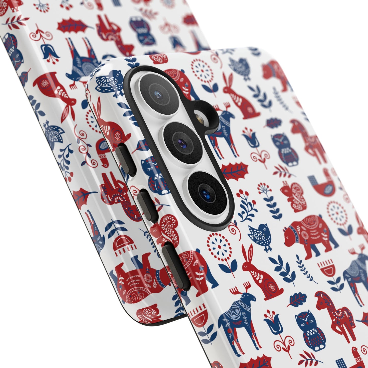 Scandinavian Animal Folk Art Phone Case - iPhone 17 / 17 Air / 17 Pro Max, Samsung Galaxy S26, Google Pixel | Matte & Glossy