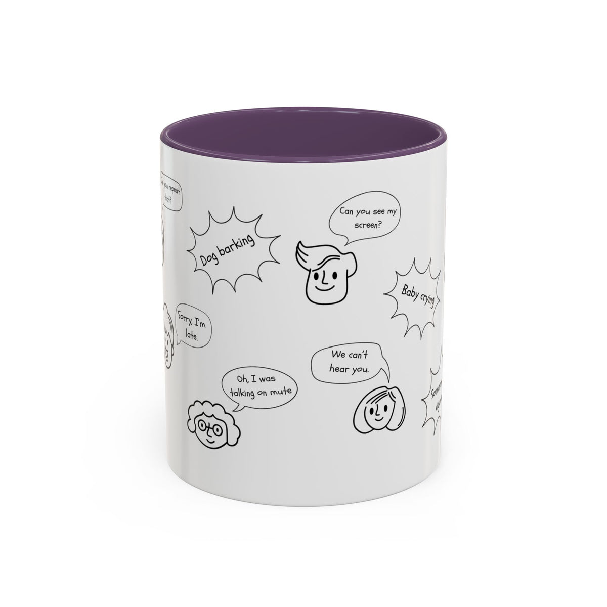 Accent Coffee Mug - Funny Work From Home Cup, "You're On Mute" , Conference Call Humor Cup, Remote Work Gift, Office Humor, Coworker Gift