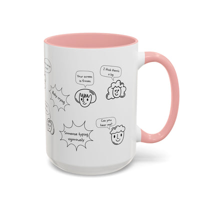 Accent Coffee Mug - Funny Work From Home Cup, "You're On Mute" , Conference Call Humor Cup, Remote Work Gift, Office Humor, Coworker Gift