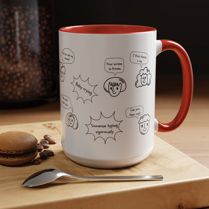 Accent Coffee Mug - Funny Work From Home Cup, "You're On Mute" , Conference Call Humor Cup, Remote Work Gift, Office Humor, Coworker Gift