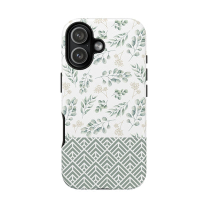 Sage Eucalyptus Floral Phone Case - iPhone 17 / 17 Air / 17 Pro Max, Samsung Galaxy S26, Google Pixel | Matte & Glossy