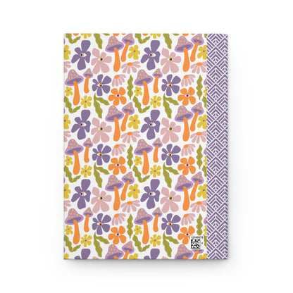 Groovy Garden Journal | Retro Doodle Hardcover Notebook