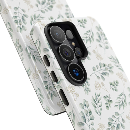 Sage Eucalyptus Floral Phone Case - iPhone 17 / 17 Air / 17 Pro Max, Samsung Galaxy S26, Google Pixel | Matte & Glossy