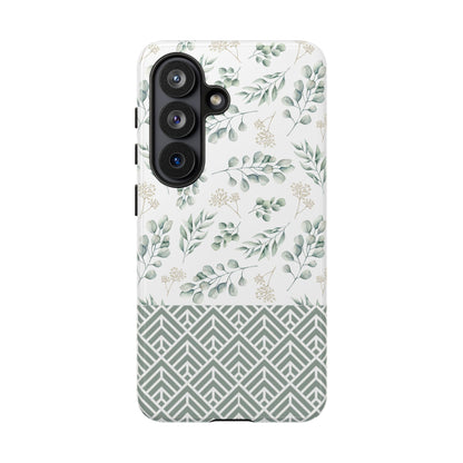 Sage Eucalyptus Floral Phone Case - iPhone 17 / 17 Air / 17 Pro Max, Samsung Galaxy S26, Google Pixel | Matte & Glossy