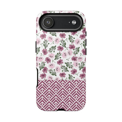 Floral Tough Phone Case - iPhone 17 / 17 Air / 17 Pro Max, Samsung Galaxy S26, Google Pixel | Matte & Glossy