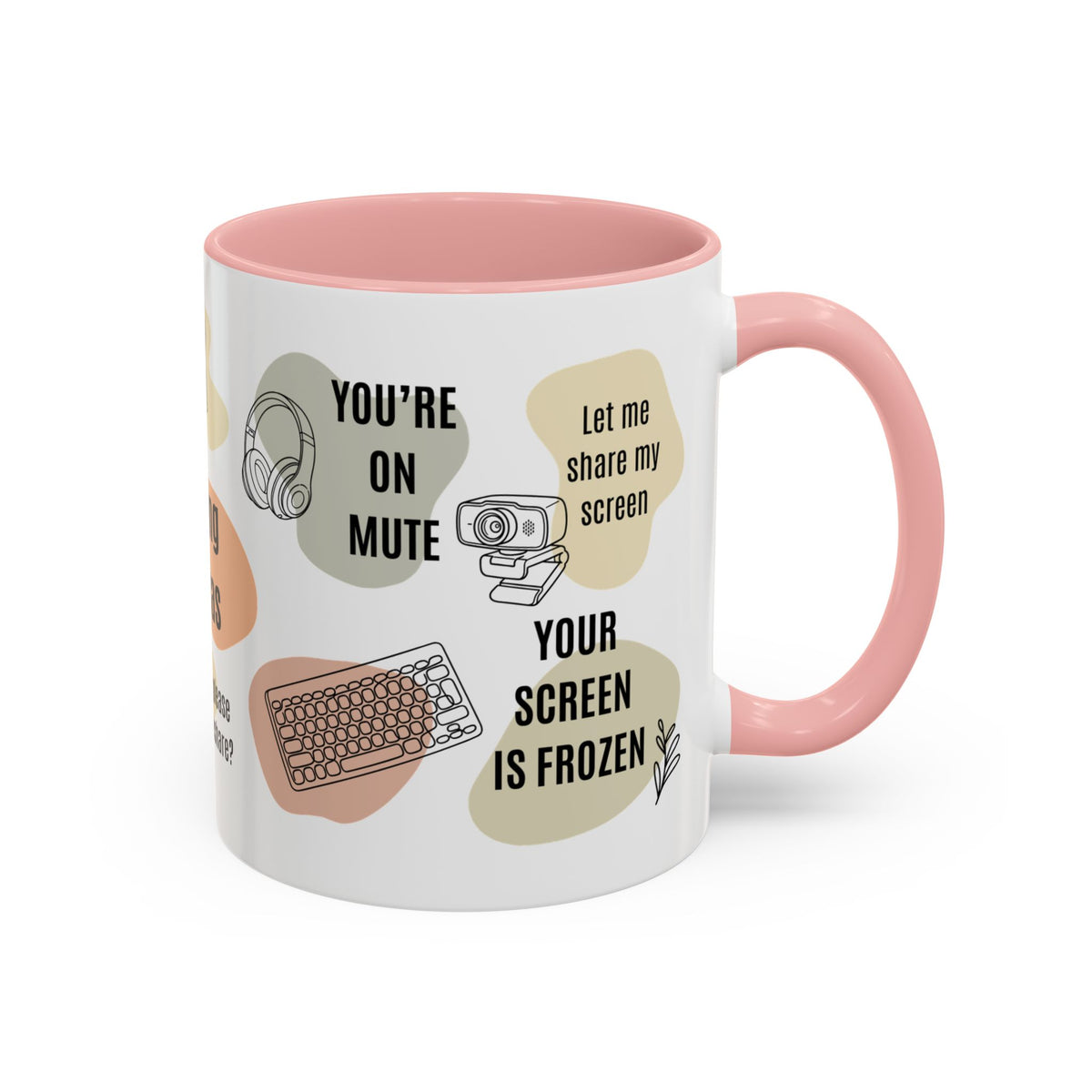 Funny Office Mug, Virtual Meeting Humor Coffee Cup, Work From Home Gift, Coworker Gift | Meeting Mantras
