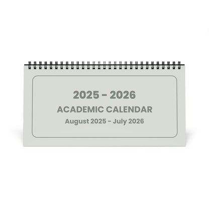 Academic Desktop Calendar 2025-2026, August-July, Moted Boho Earthy Design, Planner, Organizer, Back to School Gift for Students Teachers