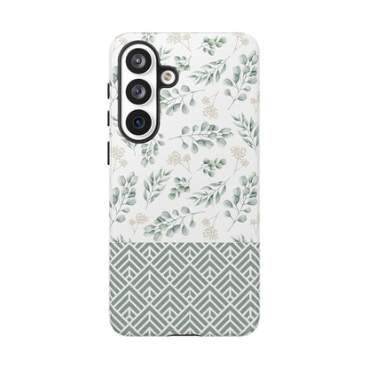 Sage Eucalyptus Floral Phone Case - iPhone 17 / 17 Air / 17 Pro Max, Samsung Galaxy S26, Google Pixel | Matte & Glossy