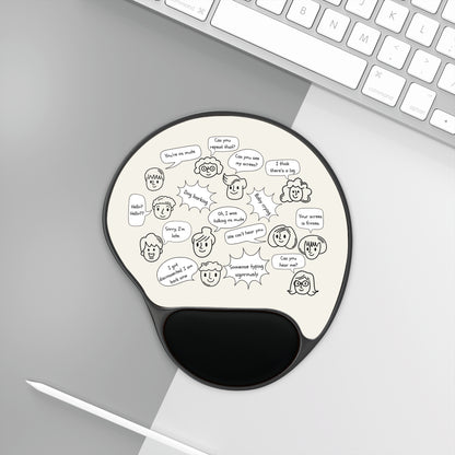 Fun Mouse Pad with Wrist Rest - Perfect for Work or Study, Office Gift, Nerdy Decor, Computer Accessories, Quirky Desk
