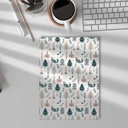 Hardcover Journal, Scandinavian Christmas Inspired Design Notebook, Gift for Writers, Secret Santa Gift for Coworkers