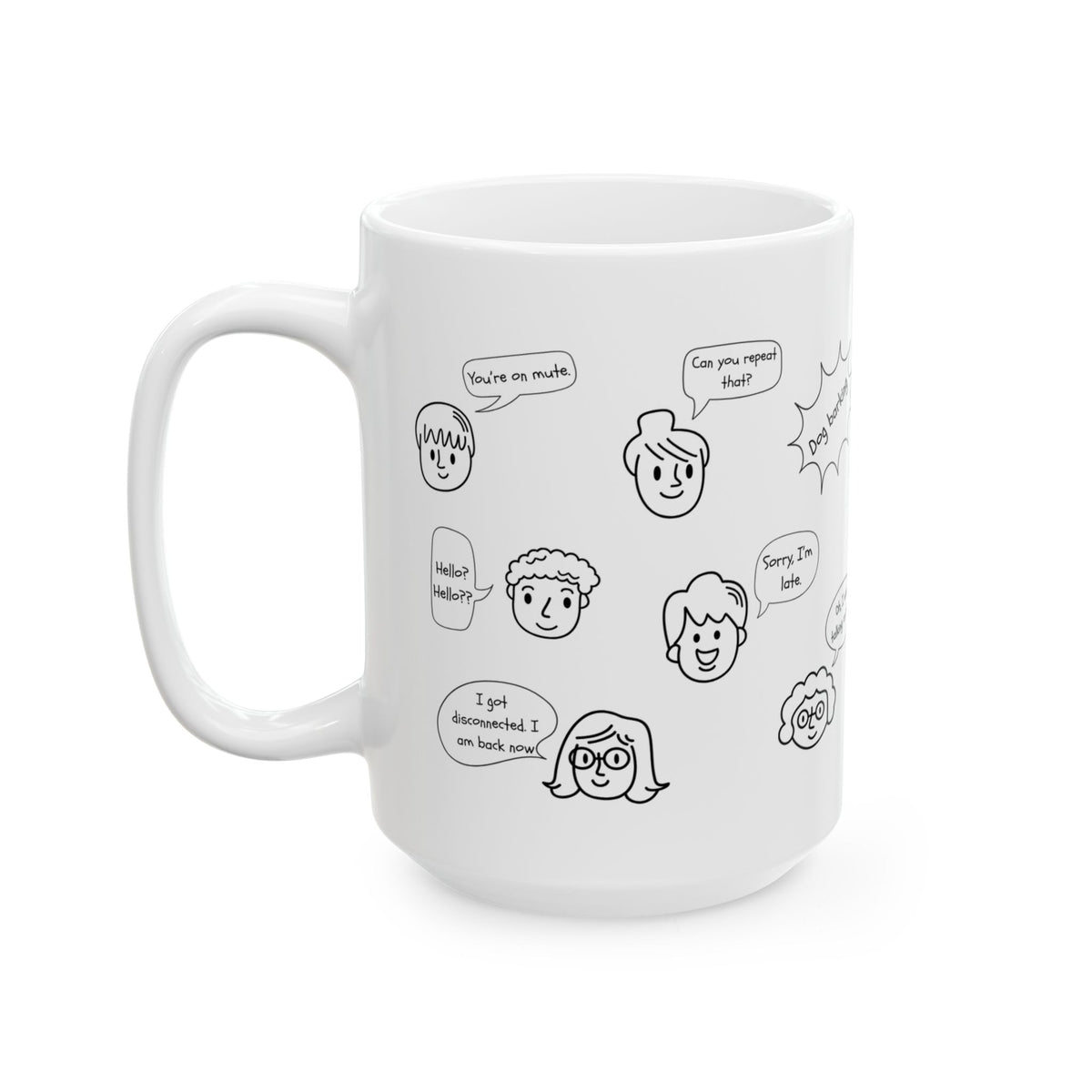 Ceramic Coffee Mug - Funny Work From Home Cup, "You're On Mute" , Conference Call Humor Cup, Remote Work Gift, Office Humor, Coworker Gift