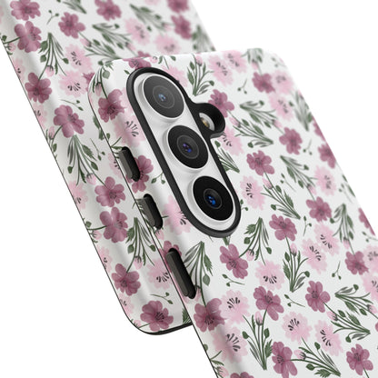 Floral Tough Phone Case - iPhone 17 / 17 Air / 17 Pro Max, Samsung Galaxy S26, Google Pixel | Matte & Glossy