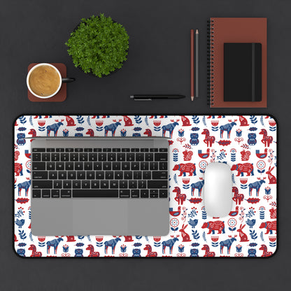Scandinavian Inspired Design Forest Scene Desk Mat, Boho Desk Accessories, Nature Lover Gift, Home Office Decor, Wildlife Theme