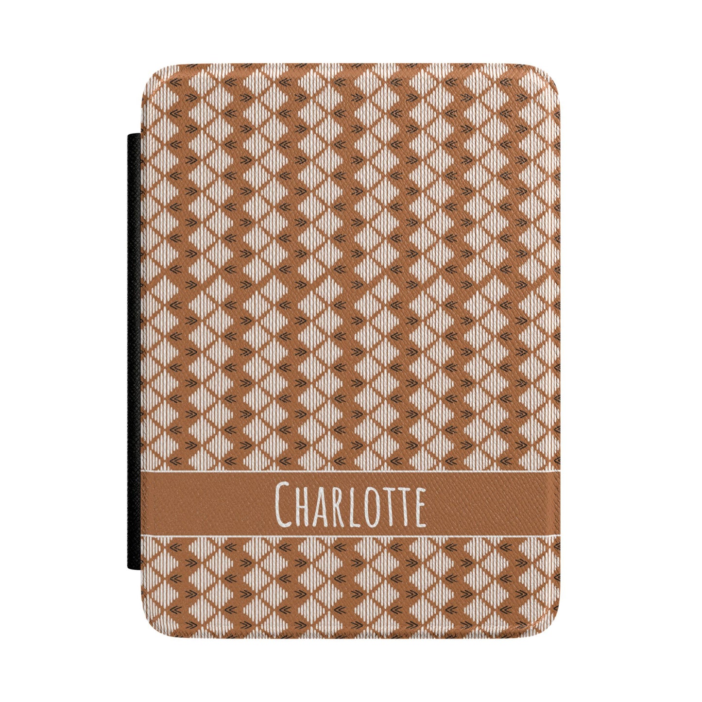 Custom Kindle Cover with Hand Strap, Paperwhite and Colorsoft 12th Generation, 7 inch, Personalized, Mud cloth Inspired Pattern