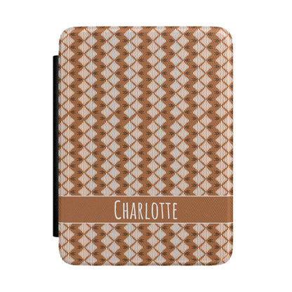 Custom Kindle Cover with Hand Strap, Paperwhite and Colorsoft 12th Generation, 7 inch, Personalized, Mud cloth Inspired Pattern