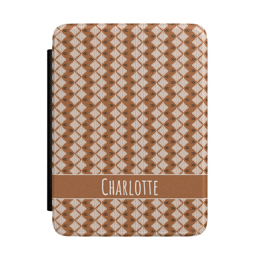 Custom Kindle Cover with Hand Strap, Paperwhite and Colorsoft 12th Generation, 7 inch, Personalized, Mud cloth Inspired Pattern