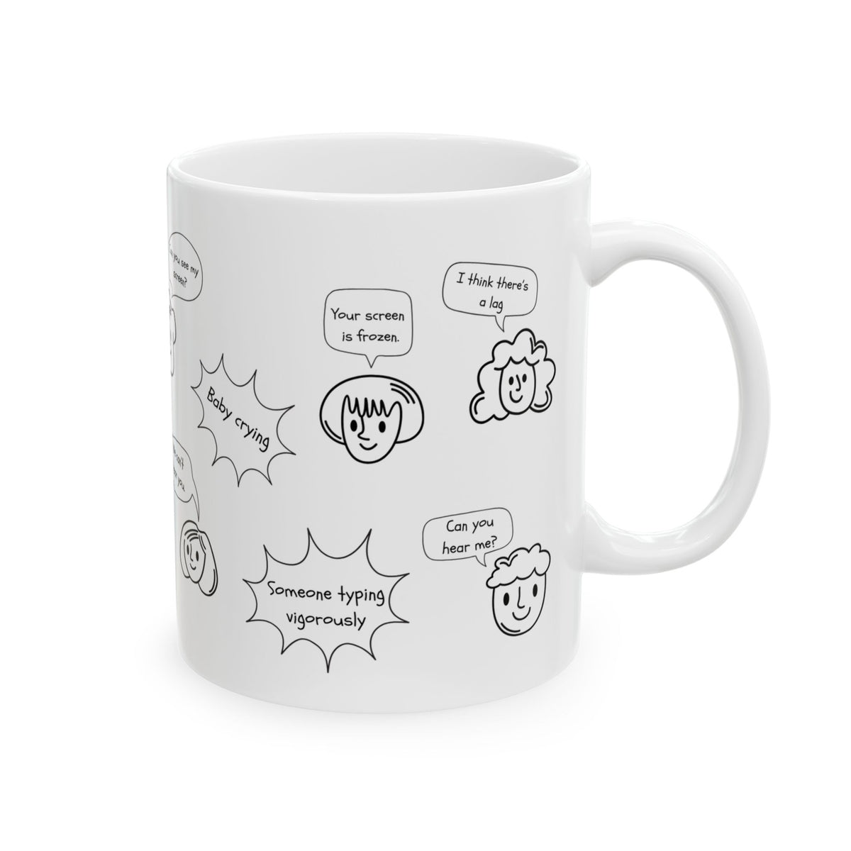 Ceramic Coffee Mug - Funny Work From Home Cup, "You're On Mute" , Conference Call Humor Cup, Remote Work Gift, Office Humor, Coworker Gift