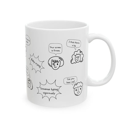Ceramic Coffee Mug - Funny Work From Home Cup, "You're On Mute" , Conference Call Humor Cup, Remote Work Gift, Office Humor, Coworker Gift
