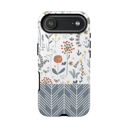 Boho Floral Phone Case - iPhone 17 Air / Pro Max, Samsung Galaxy S26, Google Pixel | Matte & Glossy