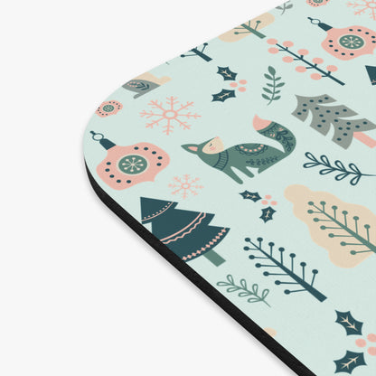 Whimsical Forest Mouse Pad, Cute Desk Mat, Nature Mousepad, Woodland Decor, Office Gift, Animal Print Mousepad