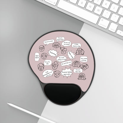Funny Mouse Pad with Wrist Rest, Cute Office Decor, Work Desk Accessory, Gifts for Coworkers, Quirky Gaming Setup