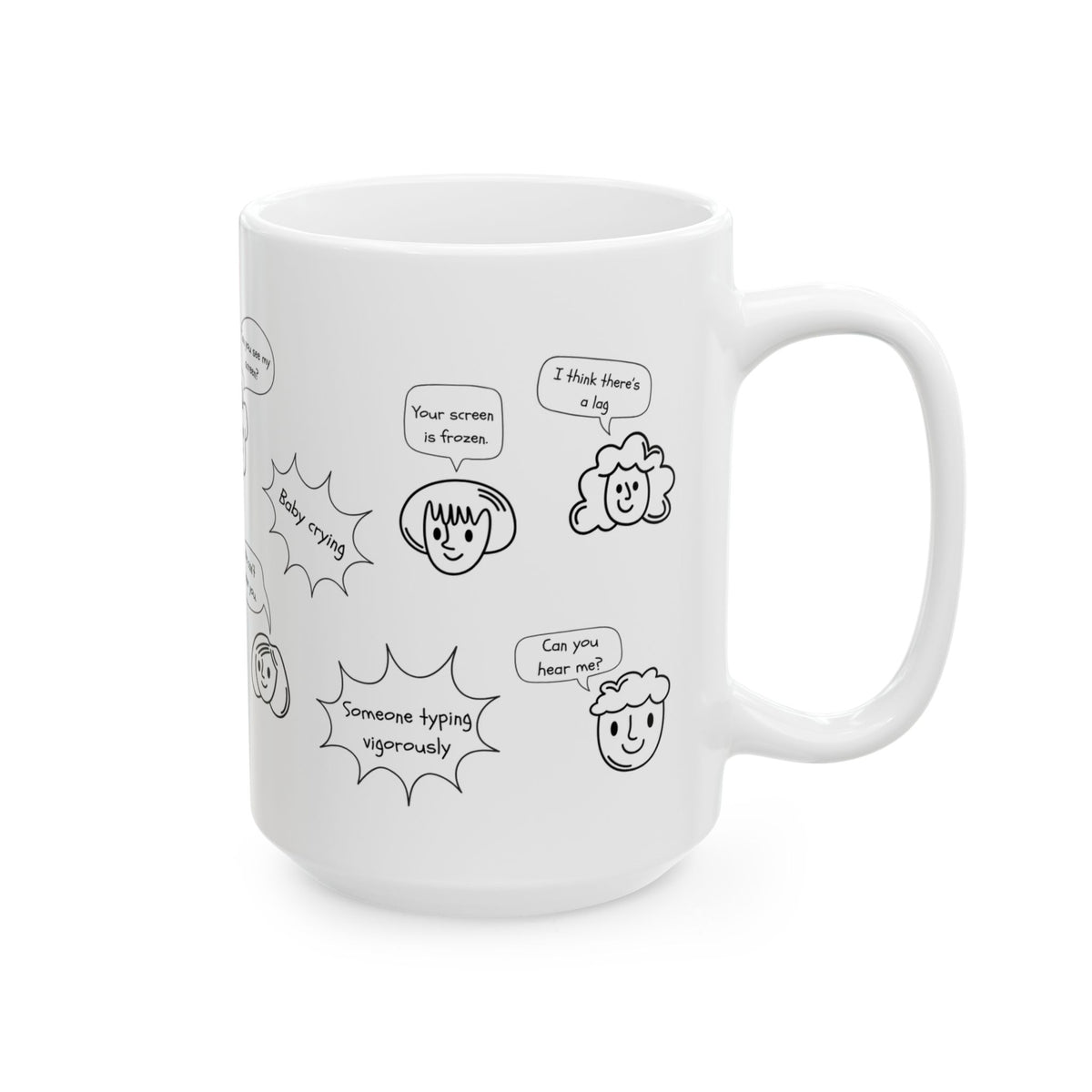 Ceramic Coffee Mug - Funny Work From Home Cup, "You're On Mute" , Conference Call Humor Cup, Remote Work Gift, Office Humor, Coworker Gift