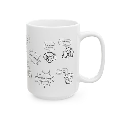 Ceramic Coffee Mug - Funny Work From Home Cup, "You're On Mute" , Conference Call Humor Cup, Remote Work Gift, Office Humor, Coworker Gift