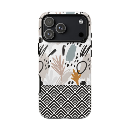 Boho Floral Tough Phone Case - iPhone 17 / 17 Air / 17 Pro / Pro Max, Samsung Galaxy S26, Google Pixel | Matte & Glossy