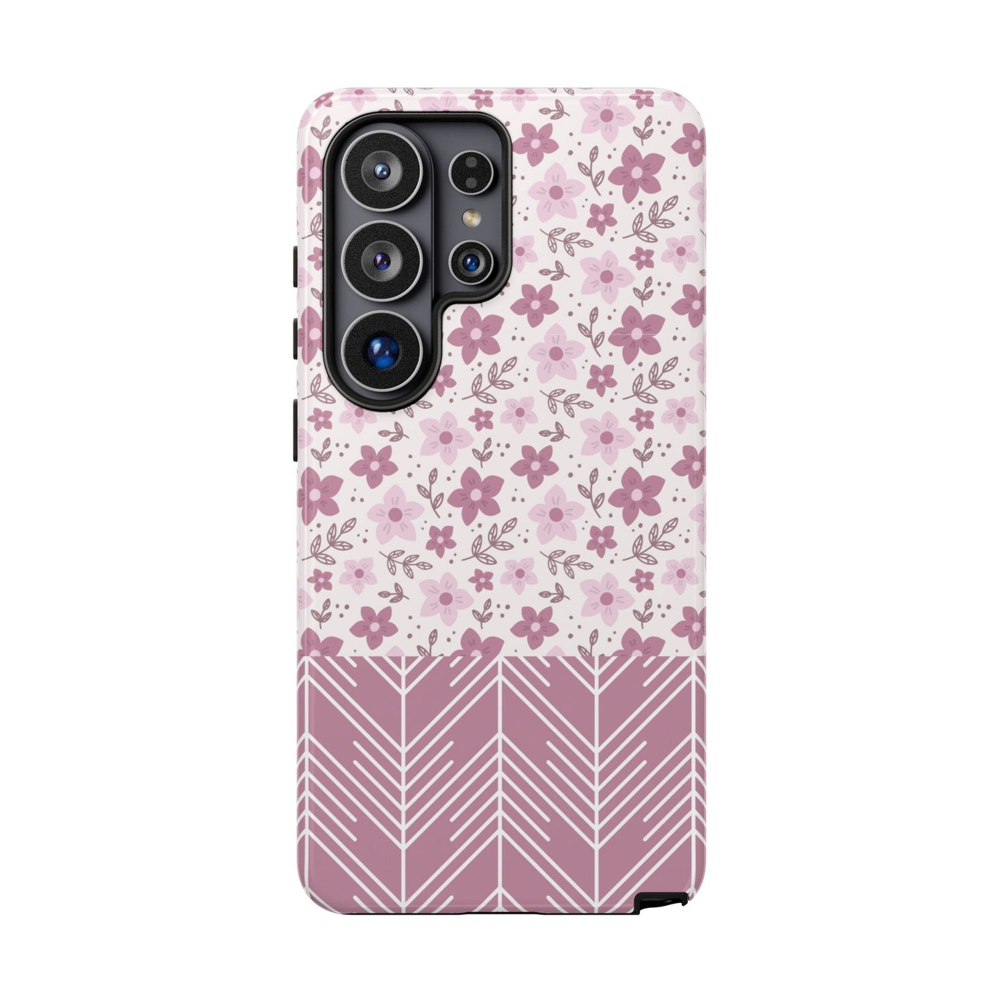 Pink Floral Tough Phone Case - iPhone 17 / 17 Air / 17 Pro Max, Samsung Galaxy S26, Google Pixel | Matte & Glossy