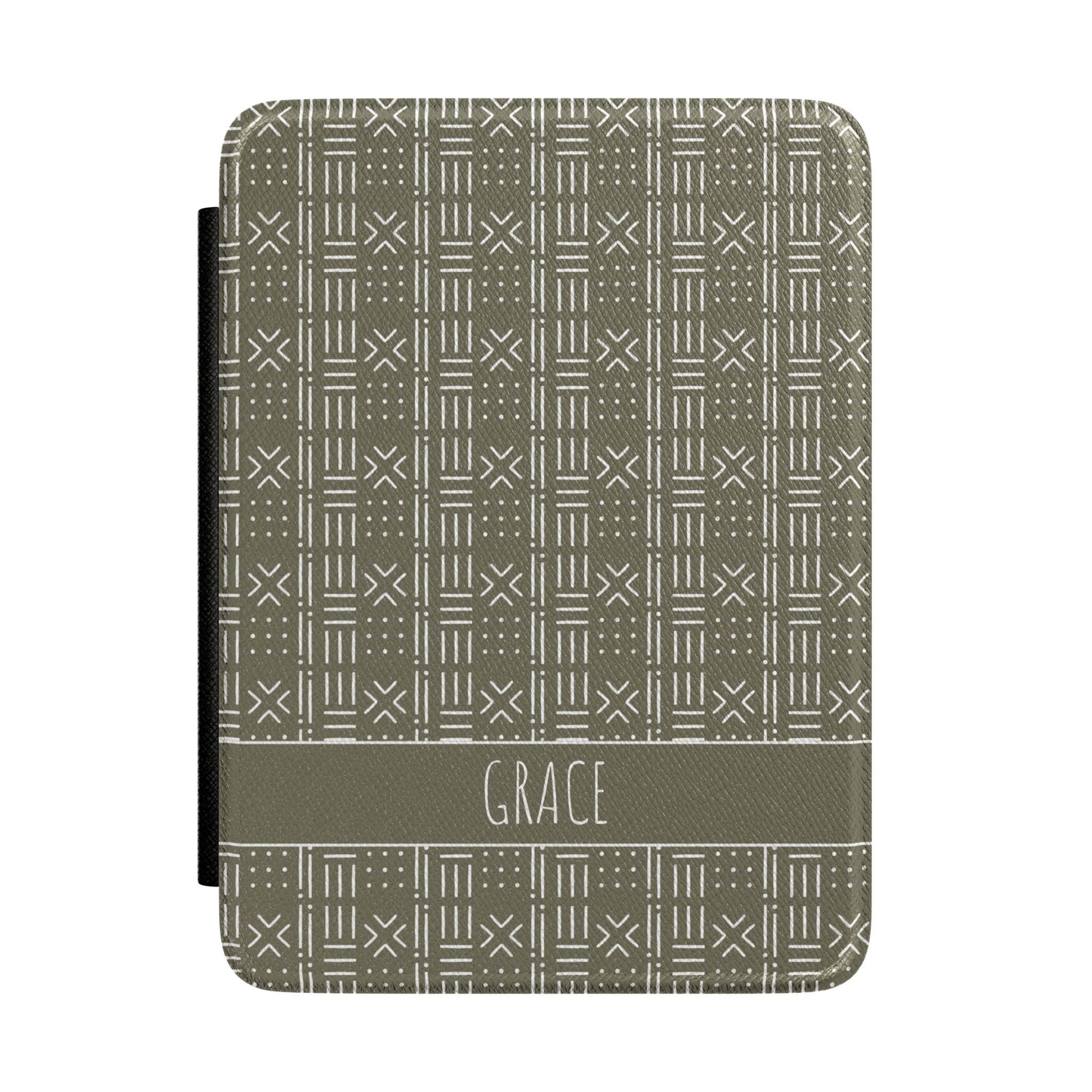 Personalized Kindle Case 12th Gen Paperwhite, Colorsoft 7", Custom Name, Mudcloth Inspired Pattern