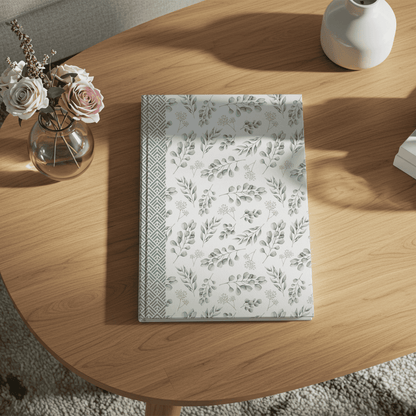 Hardcover Journal Eucalyptus Floral Design, Elegant Notebook, Eco-Friendly Diary, Gift for Writers, Journaling, Greenery Design
