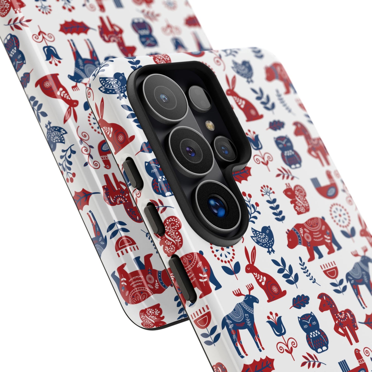Scandinavian Animal Folk Art Phone Case - iPhone 17 / 17 Air / 17 Pro Max, Samsung Galaxy S26, Google Pixel | Matte & Glossy