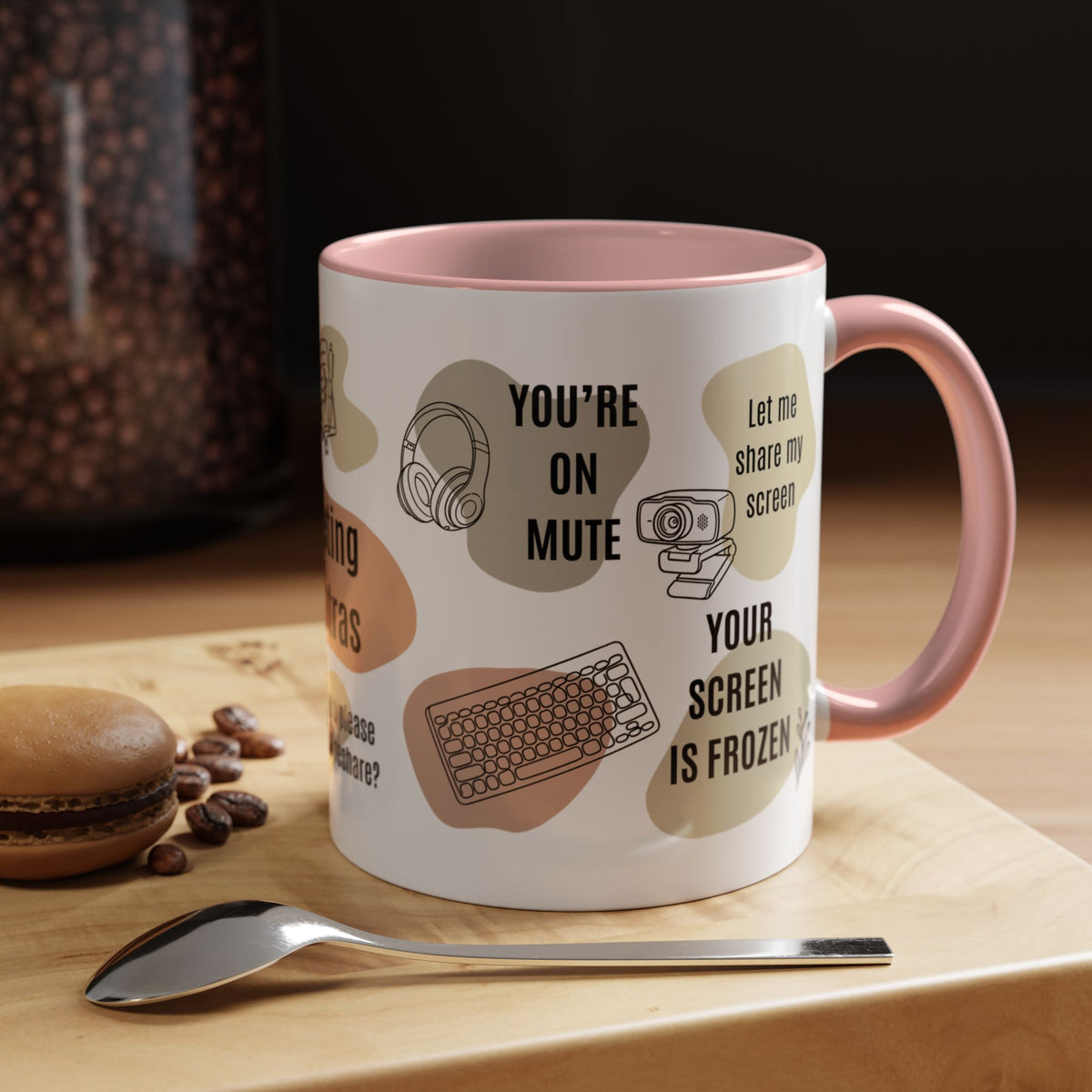 Funny Office Mug, Virtual Meeting Humor Coffee Cup, Work From Home Gift, Coworker Gift | Meeting Mantras